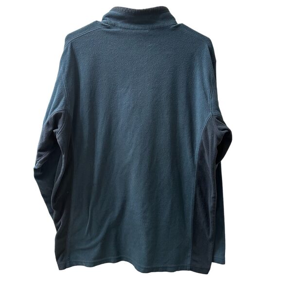 Columbia Men's Long Sleeve Fleece 1/4 zip Pullover Size Large Green Lightweight - Picture 2 of 4